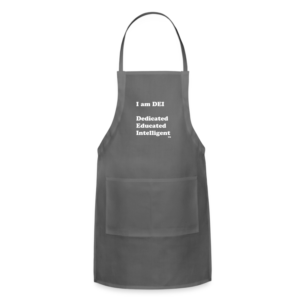 I am DEI - Adjustable Apron - charcoal