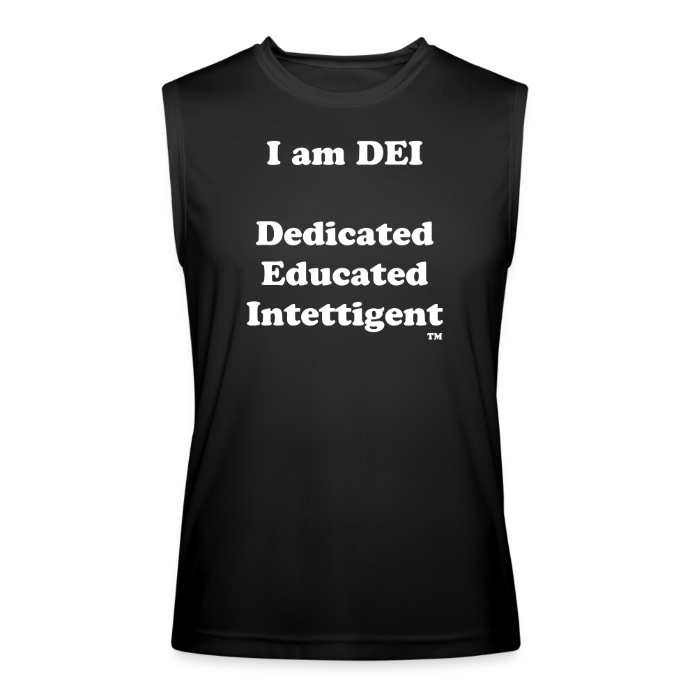 I am DEI - Men’s Performance Sleeveless Shirt - black