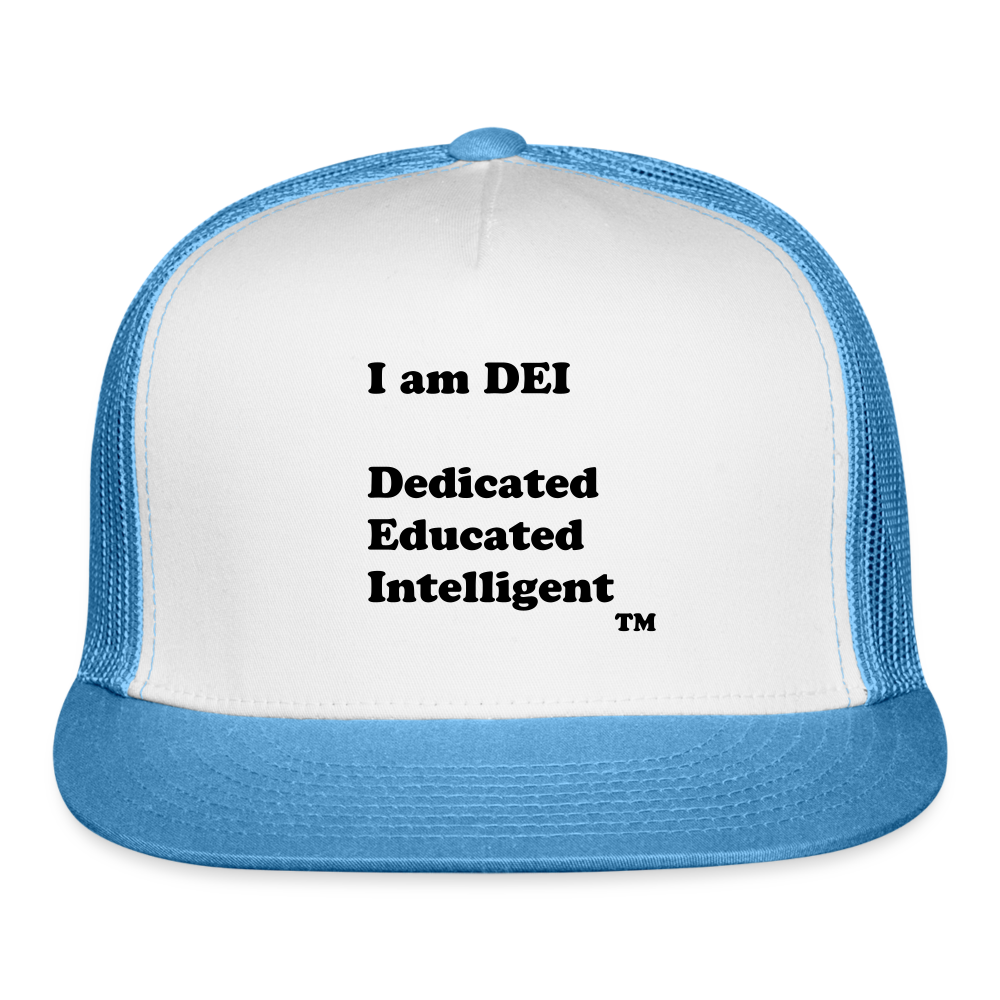 I am DEI - Trucker Cap - white/blue
