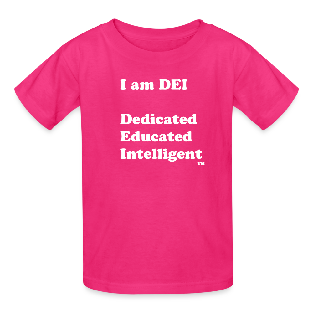 I am DEI - Gildan Ultra Cotton Youth T-Shirt - fuchsia