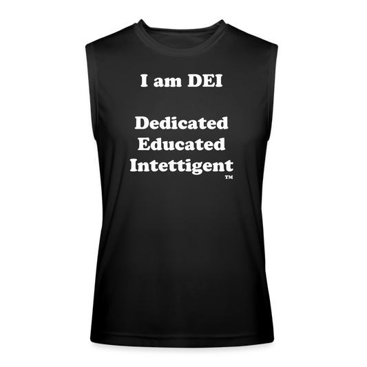I am DEI - Men’s Performance Sleeveless Shirt - black