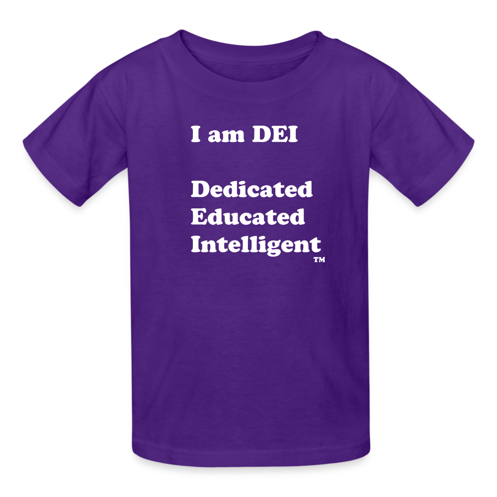 I am DEI - Gildan Ultra Cotton Youth T-Shirt - purple