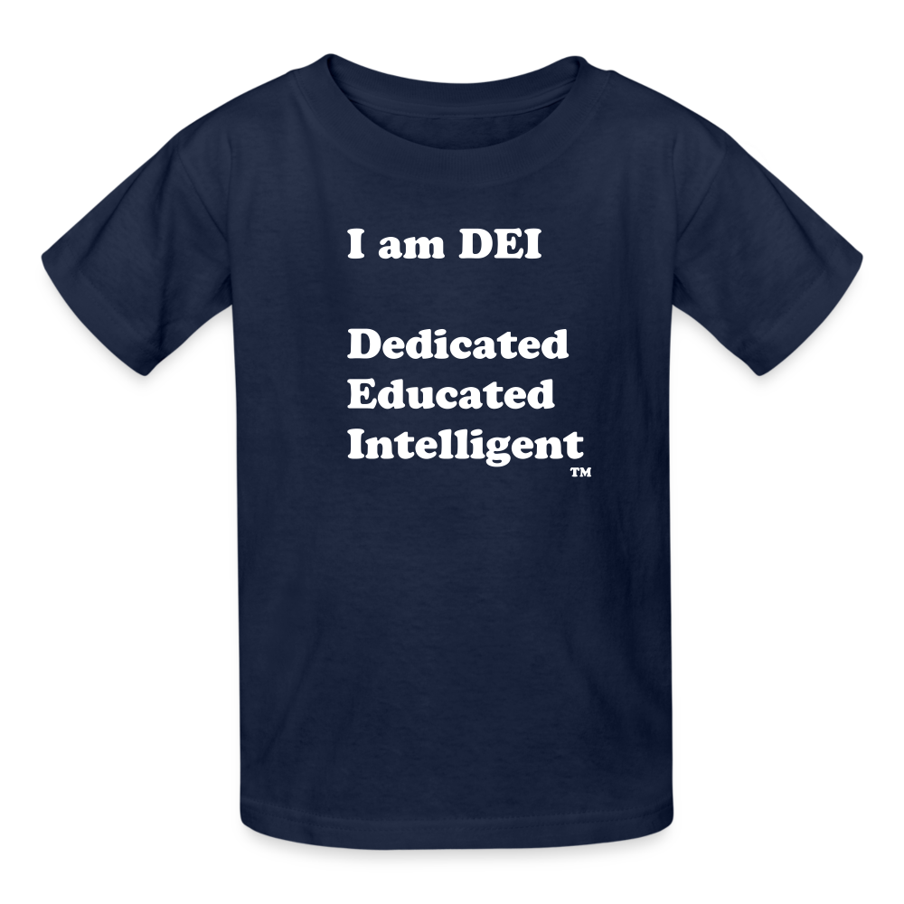 I am DEI - Gildan Ultra Cotton Youth T-Shirt - navy